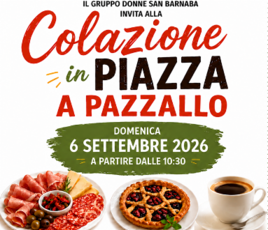 Colazione in piazza a Pazzallo