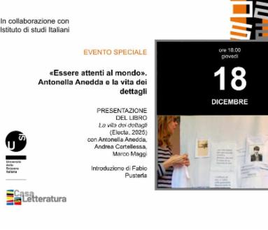 «Essere attenti al mondo». Antonella Anedda e la vita dei dettagli​ (Seconda parte)